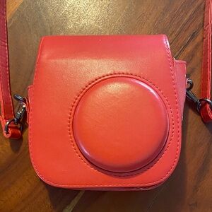 Polaroid Red Leather Crossbody Camera Bag - Unbranded